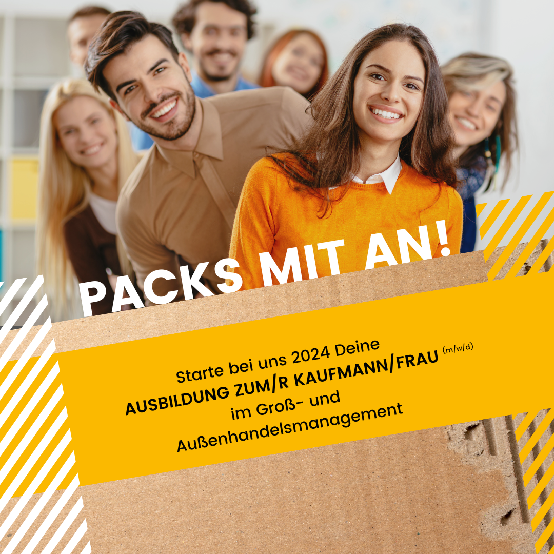 Packs mit an! Stellenanzeige Ausbildung Wepa Verpackungen Ausbildung Aussenhandelsmanagement