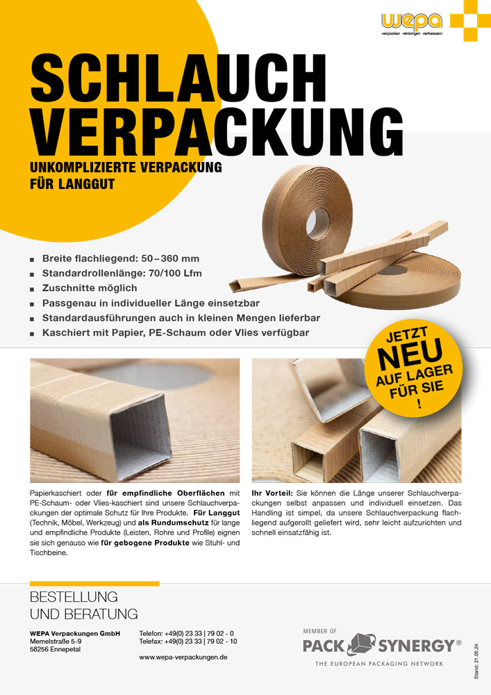 Wepa Flyer Schlauchverpackungen
